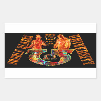Double Blazes University Rechthoekige Sticker
