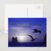 double blues d'oiseau crier à la carte postale du (Devant / Derrière)