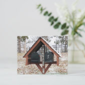 Double boîte aux lettres sous le toit carte postal (Debout devant)