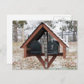 Double boîte aux lettres sous le toit carte postal (Devant / Derrière)