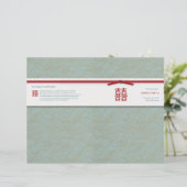 Double Bonheur Chinois Programme de Mariage Imprim (Debout devant)