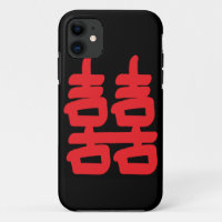 Double bonheur en Coque rouge