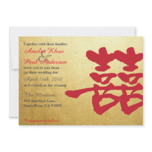 Double Bonheur Faire-part de mariage chinois
