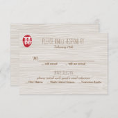 Double Bonheur Faire-part de mariage chinois - RSV (Devant / Derrière)