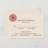 Double Bonheur Faire-part de mariage chinois - RSV (Devant / Derrière)