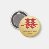 Double Bonheur Magnet Mariage chinois (Recto/Verso)