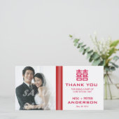 Double bonheur Merci Mariage chinois (Debout devant)