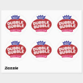 Double Bubble Bubble gum logo Ronde Sticker (Vel)