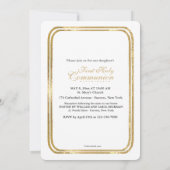 Double cadre or mince photo Invitations religieux (Dos)