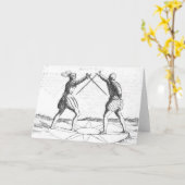 Double carte de note de clôture vintage (Fleur jaune)