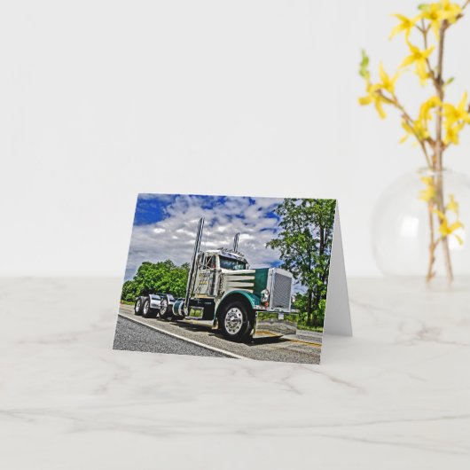 Double carte de note de D Peterbilt 379 (Fleur jaune)