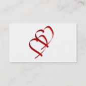 Double carte de visite de coeur (Dos)