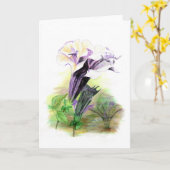 Double carte de voeux de trompette d'ange de (Fleur jaune)