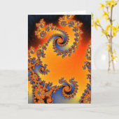 Double carte de voeux en spirale éteinte (Fleur jaune)