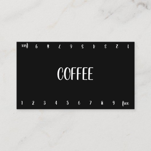 Double carte perforée de café de fidélité de (Devant)