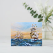 Double carte postale de croisement (Debout devant)