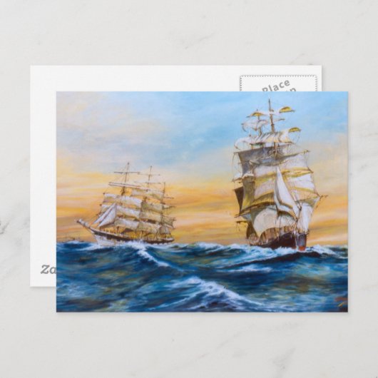 Double carte postale de croisement (Devant / Derrière)