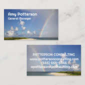Double Cartes de visite de plage Rainbow (Devant / Derrière)