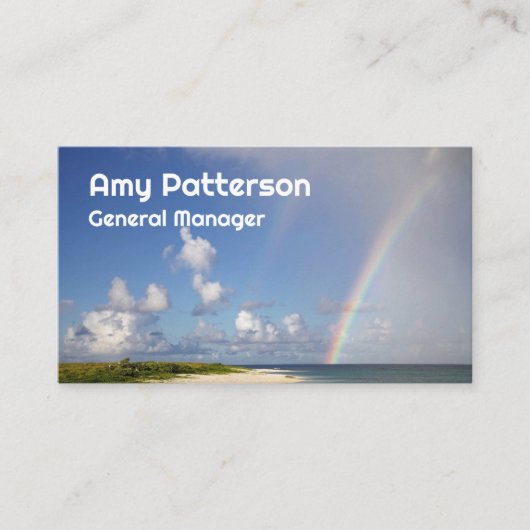 Double Cartes de visite de plage Rainbow (Devant)