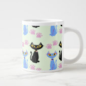 Double Cat Pattern Grote Koffiekop (Rechts)