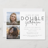 Double Celebration 2 Photo Afstuderen Kaart (Voorkant)