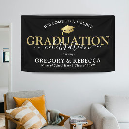 Double Celebration Graduation Party Afstuderen Ban Spandoek