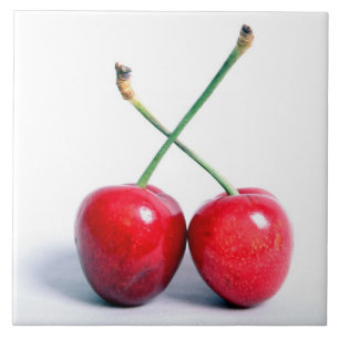 Double cerise Fermer Carreaux photo