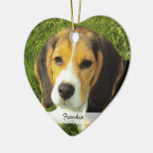 Double Chien Photo Arbre de Noël Ornement (Gauche)