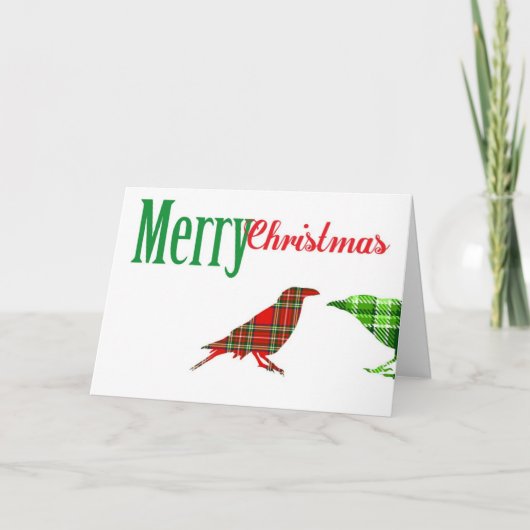 Double Christmas Crow Kaart (Voorkant)