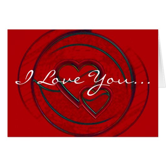 Double Coeur Je T'Aime En Blanc (Devant horizontal)