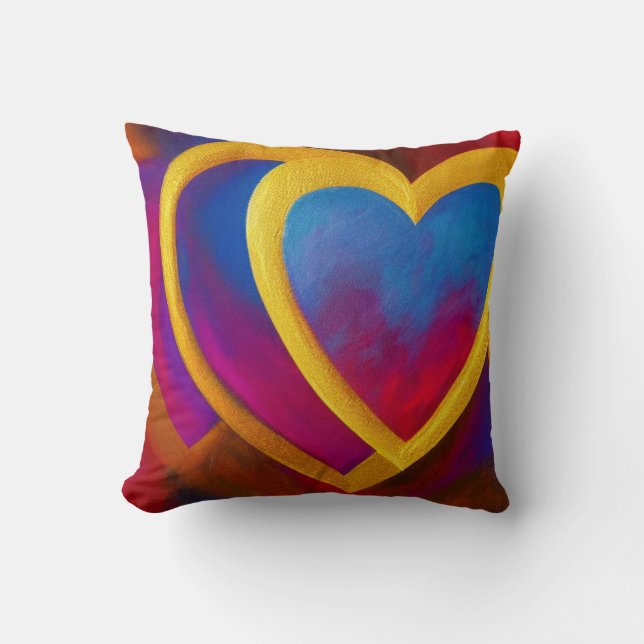 Double Coeur Lance Oreiller (Recto)
