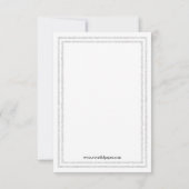 Double coupe d'argent blanc -3x5 Invitation de Fêt (Dos)