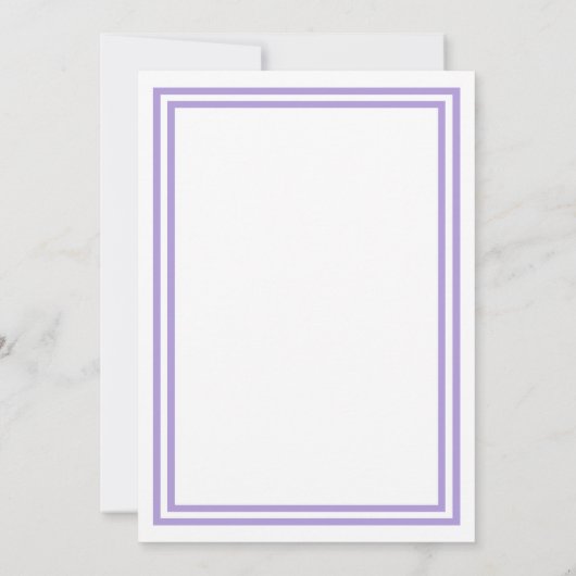 Double coupe Lavender -5x7 Faire-part de mariage (Dos)