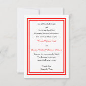 Double coupe rouge -3x5 Faire-part de mariage (Devant)