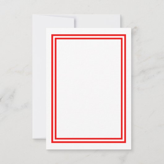 Double coupe rouge -3x5 Faire-part de mariage (Dos)