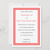 Double coupe rouge -5x7 Faire-part de mariage (Devant)