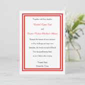 Double coupe rouge -5x7 Faire-part de mariage (Debout devant)