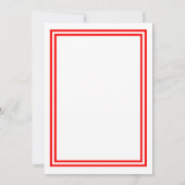 Double coupe rouge -5x7 Faire-part de mariage (Dos)