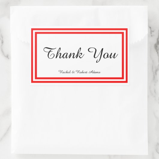 Double coupe rouge - Sticker Rectangle (Sac)