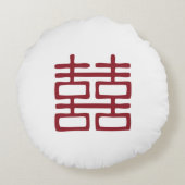 Double Coussin rond Lanterns de Bonheur (Dos)