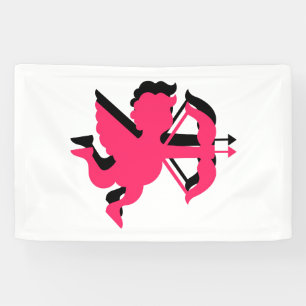 Double Cupid Valentijnsdag 2.5x4 Vinyl Spandoek