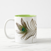 Double de plume de paon - tasse
