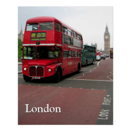 Double-decker Bus London Perfect Poster