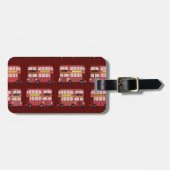 Double Decker Bus Pattern Cute Art Style Bagagelabel (Voorkant horizontaal)