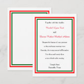 Double décoration de Noël - Invitation de mariage  (Devant / Derrière)