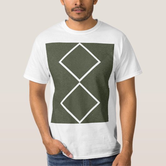 Double Diamond Moss Green Graphic T-shirt (Voorkant)
