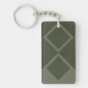 Double Diamond Moss Groene Sleutelhanger –