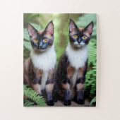 Double difficulté Siamese Cat Twins, Jigsaw Puzzle (Vertical)
