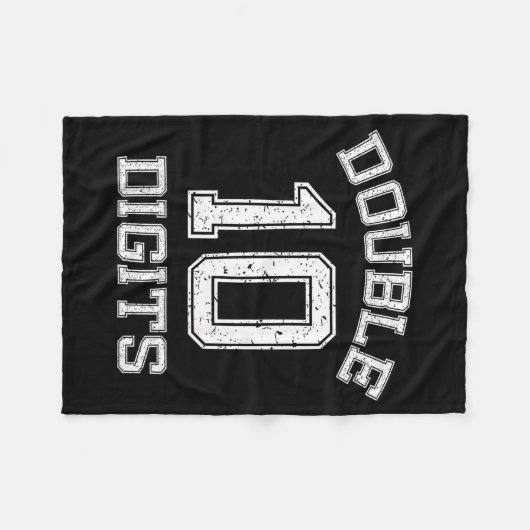 Double Digits 10th Birthday 10 Year Old  Fleece Deken (Voorkant (Horizontaal))