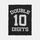 Double Digits 10th Birthday 10 Year Old  Fleece Deken (Voorkant)